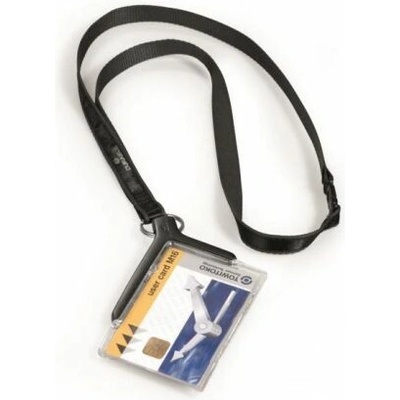 Visačka na plastovou kartu s řemínkem DURABLE CARD HOLDER DE LUXE 85x54mm 10ks – Zbozi.Blesk.cz