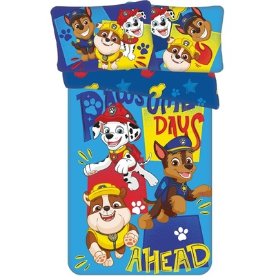 Jerry Fabrics Синьо памучно детско спално бельо 100x135 cm Paw Patrol "Pawsome days ahead" - Jerry Fabrics (24BS158)