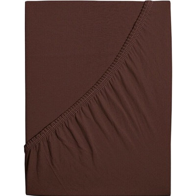 4Home jersey prostěradlo Ideál tmavě hnědé 100x200