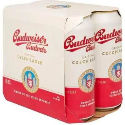 Budweiser Budvar Original 12° 6 x 0,5 l (plech)