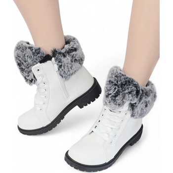 L-A-L-U-N-A dětské kozačky eko kůže bílé