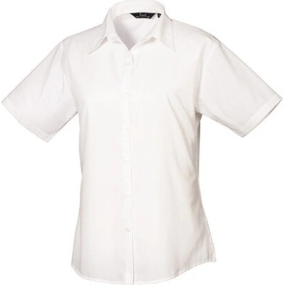Premier Workwear Dámska košeľa s krátkym rukávom PR302 White