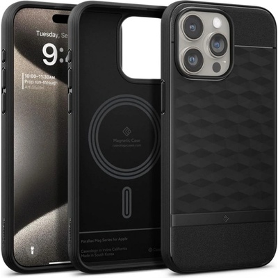 Spigen Калъф Spigen Caseology Parallax MagSafe за iPhone 15 Pro Max, Черен (ACS06614)