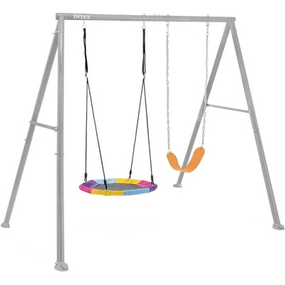 Intex Záhradná hojdačka 2v1 sivá