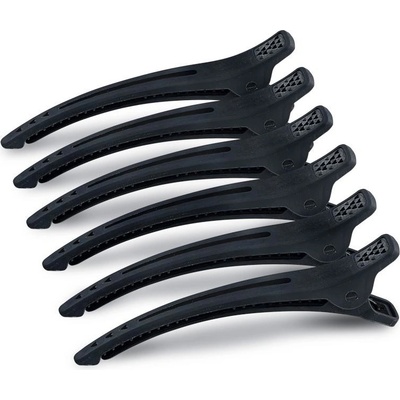 Sibel Spona silikon / plast - 12 cm - 6 ks - čierna 934091002