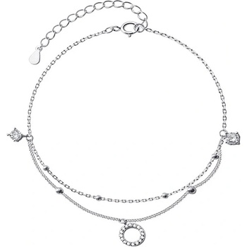 DELIS Сребърен глезен, jw521, с родиево покритие (jw521)