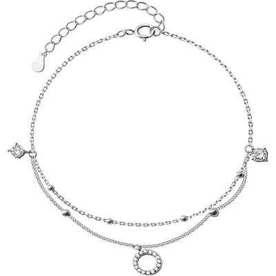 DELIS Сребърен глезен, jw521, с родиево покритие (jw521)