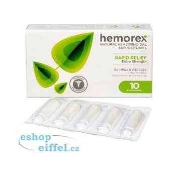 Hemorex přírodní čípky na hemoroidy 10 ks