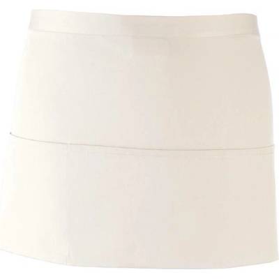 Premier Workwear Pracovní zástěra krátká s kapsami PR155 White 60x33cm