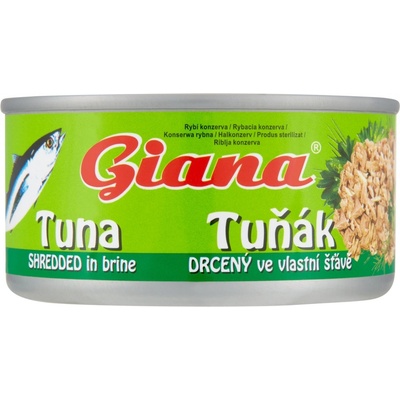 Giana tuňák ve vlastní šťávě drcený, 185g