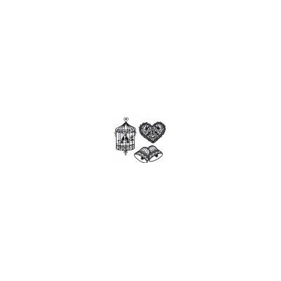 Set filigránových dekorací - klícka, srdce, zvonky URSUS SCR40960003