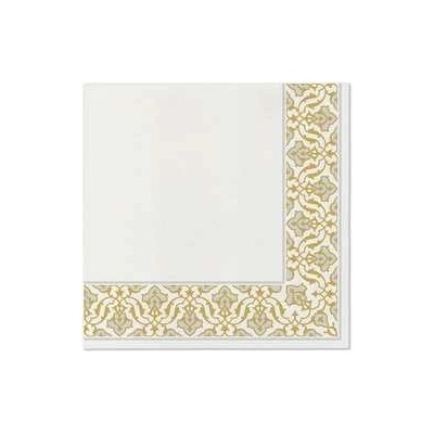 Paw Airlaid obrúsky Floral Frame Silver 50ks 40x40cm