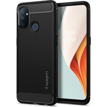 Image 1 of Spigen Противоударен Силиконов Калъф за Oneplus Nord N100, Spigen Rugged Armor Case, Черен (ACS00991)