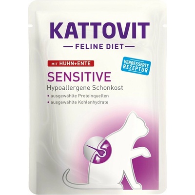 Kattovit Sensitive kuře a kachna 24× 85 g