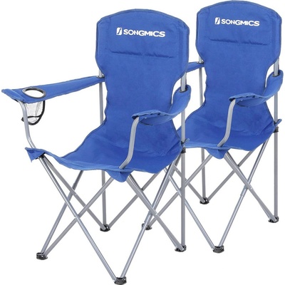 Songmics GCB08BU Kempingová židle skládací sada 2 ks, modrá