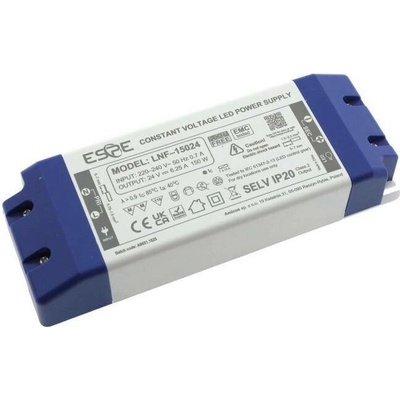 LED SPÍNANÝ ZDROJ ESPE LNF-15024 24V/150W/6,25A IP20