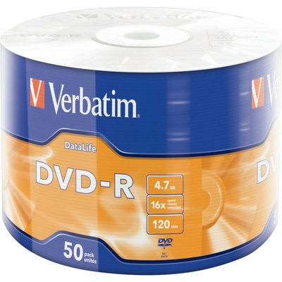 Verbatim DVD-R 4,7GB 16x, wrap 50ks (43791)