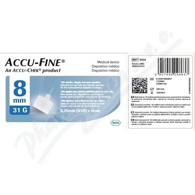 Accu-Fine jehly do inzulínového pera 31Gx8 mm 100 ks