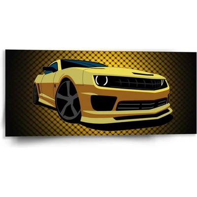 Sablio Obraz Chevrolet Camaro Žlutá mřížka - 110x50 cm