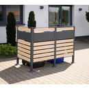 Westmann box 2 kovový box na odpadkové koše 2 x 240l, imitácia dreva