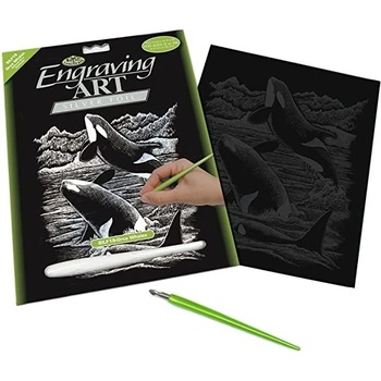 R&L Strieborný vyškrabávací obrázok Kosatky