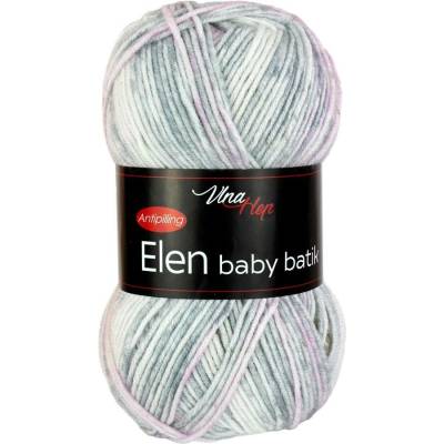 Vlna - Hep příze Elen baby batik 5117 smetanová, růžová, zelená, modrá