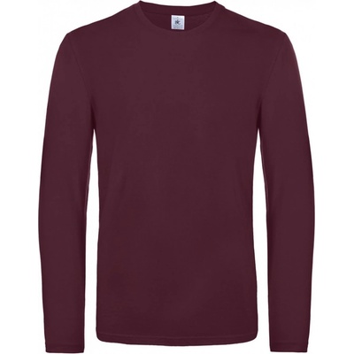 B&C triko s dlouhým rukávem LSL Ultra burgundy
