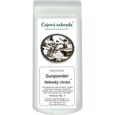 Čajová zahrada China Gunpowder Speciál Nebeský chrám zelený čaj 1 kg