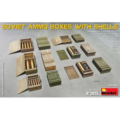 MiniArt Soviet Ammo Boxes w/Shells 1:35