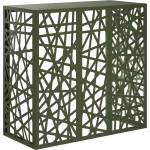 vidaXL Покритие за климатик Маслиненозелено 110 x 50 x 105 см Стомана (8014174)