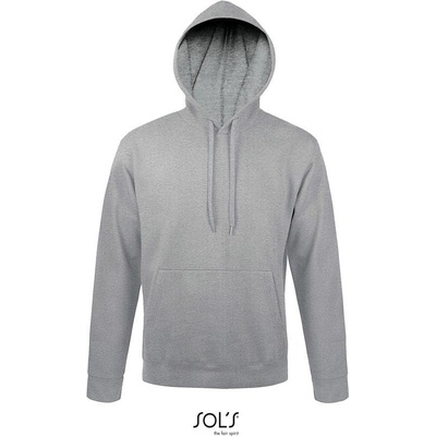 Sol's Snake Unisex mikina s kapuc. sivá mel.