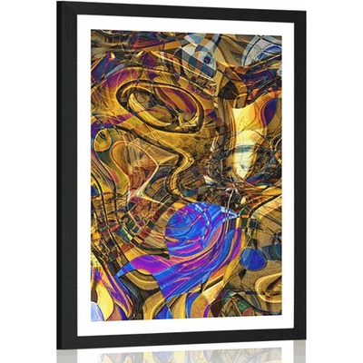 Plakát s paspartou plný abstraktního umění - 60x90 no frame