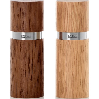 AdHoc Мелнички за сол и пипер Textura XS тъмен и светъл дъб 2 бр (AH-MP463)