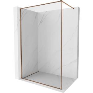 Mexen Kioto-F стена за душ Walk-in с рамка 155 x 202 см, прозрачна 8 мм, розово злато - 800-155-104-60-00 (800-155-104-60-00)