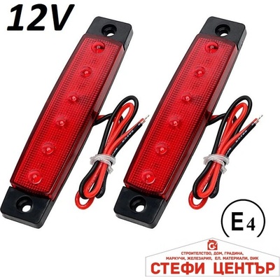 Paolo Диоден габарит с 6 led диода - 12v червен (76049)