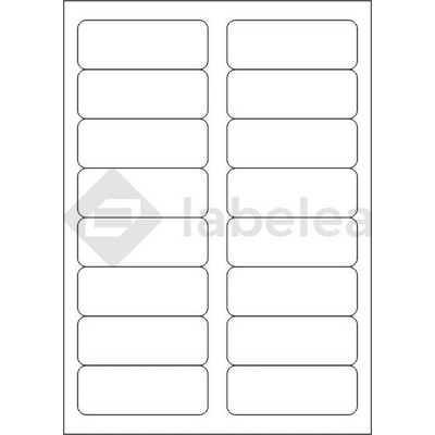 Labelea Samolepiace etikety 88,9x33,8 mm biele papierové, na hárku A4, pre laserovú a atramentovú tlač, Farba etikiet Biela, Počet hárkov v balení 1000 EPM088033W016J