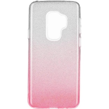 Forcell Блестящ Силиконов Калъф за SAMSUNG S9 Plus, FORCELL Shining Case, Сребро/Розов (5901737886392)