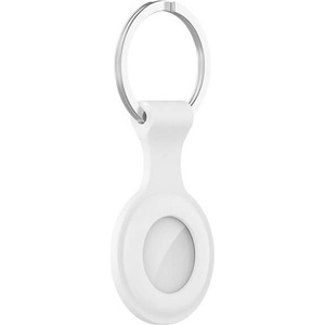  Силиконов ключодържател за Apple AirTag - ComT Icon Keyring (бял)