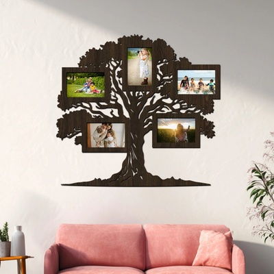 dřevo života Dřevěný fotorámeček na zeď Střípky života Zvolte barvu dekoru: Wenge, Zvolte velikost fotografie šxv (cm): 10x15
