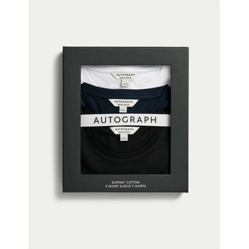 Marks & Spencer Тениска от чист Supima® памук, 3 бр. Marks & Spencer тъмносиня Marks & Spencer | Sin | МЪЖЕ | S REG