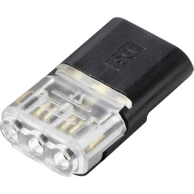 TRU COMPONENTS TC-14376136, Rýchloupínacia spona, 0.35-0.75 mm², kontakty 3, čierna, 30 ks