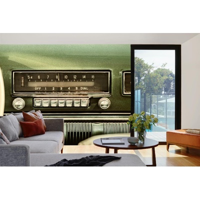 DIMEX ART Самозалепваща се флизелинова фототапета радио в стара кола 375 x 250 см
