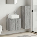 vidaXL Комплект мебели за баня 2 бр. Сив Сонома 33 x 34, 5 x 100 см (3406129)