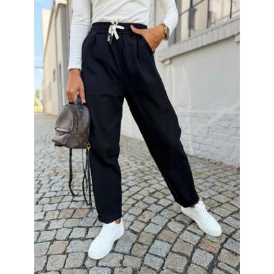 Eshopat Dámské kalhoty s gumou v pase Style Black