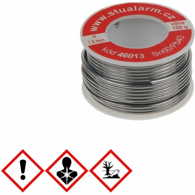 Trubičkový cín cívka 0,1kg, 1,5mm