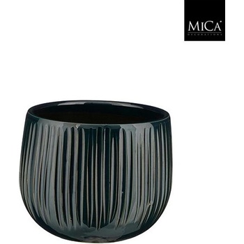 Mica КАШПА КЕРАМИЧНА КРЪГЛА pablo Ø16х14см СИНЯ (1157552)