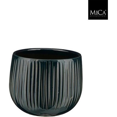 Mica КАШПА КЕРАМИЧНА КРЪГЛА pablo Ø16х14см СИНЯ (1157552)