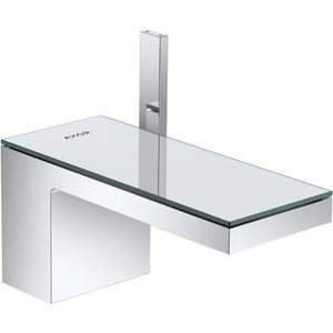 Hansgrohe MyEdition - Смесител за мивка с Push-Open изпразнител, хром/огледално стъкло 47010000 (47010000)