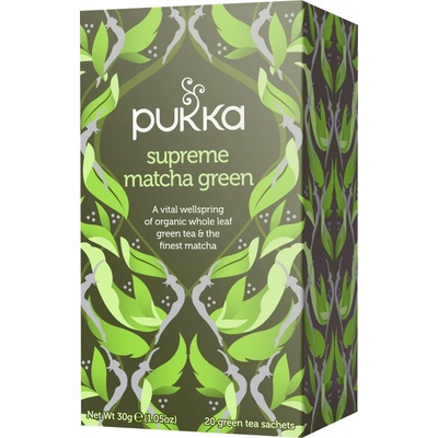PUKKA Bio čaj Supreme matcha green Výběrová matcha 20 x 1,5 g