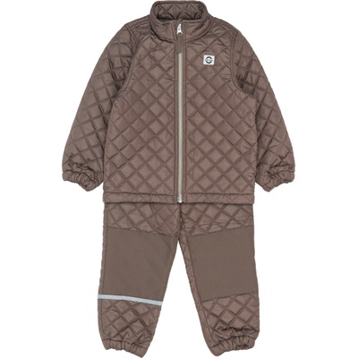 Mikk Line Detský termo set bunda a nohavice hnedý Chocolate Chip
